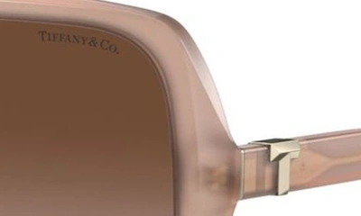 Tiffany & Co 58mm Gradient Square Sunglasses In Opal Pink