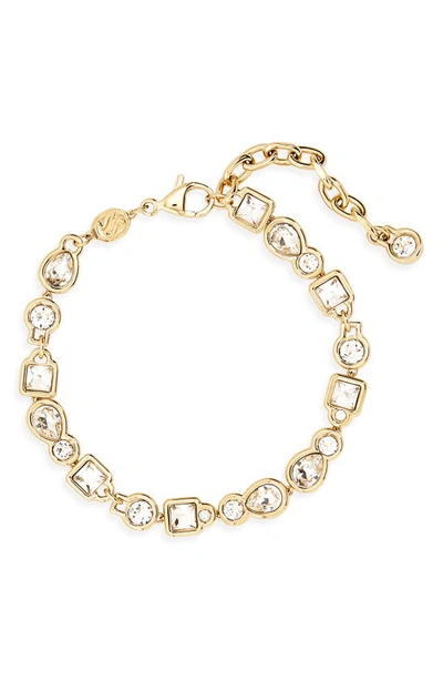 Shop Swarovski Small Dextera Crystal Bracelet In Gold