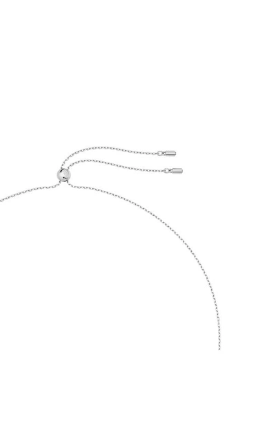 Shop Swarovski Luna Xl Crystal Pendant Necklace In Silver