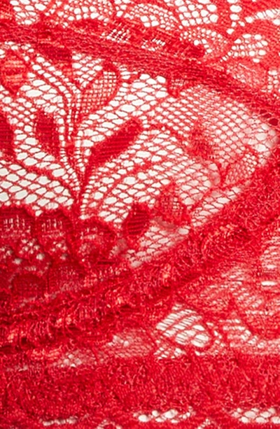 Coquette Lace Underwire Bra & Tanga In Red