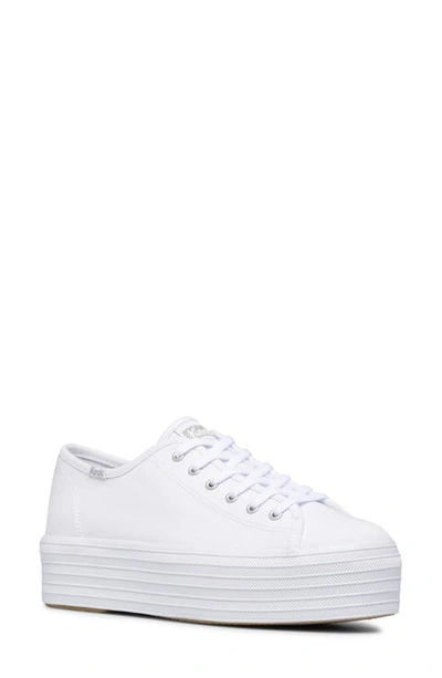 Shop Keds Triple Up Sneaker In White Canvas