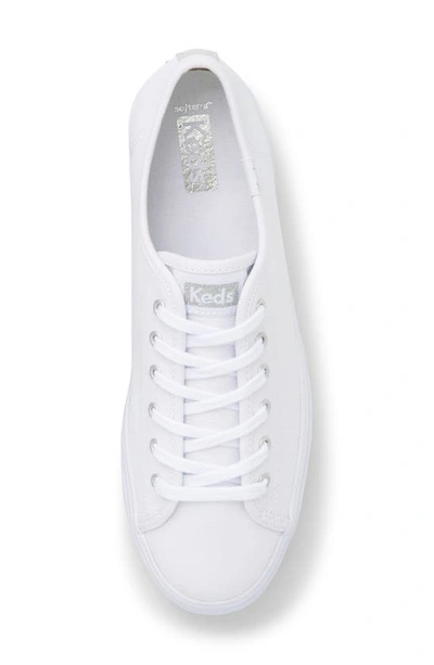 Keds Triple Up Sneaker In White Canvas
