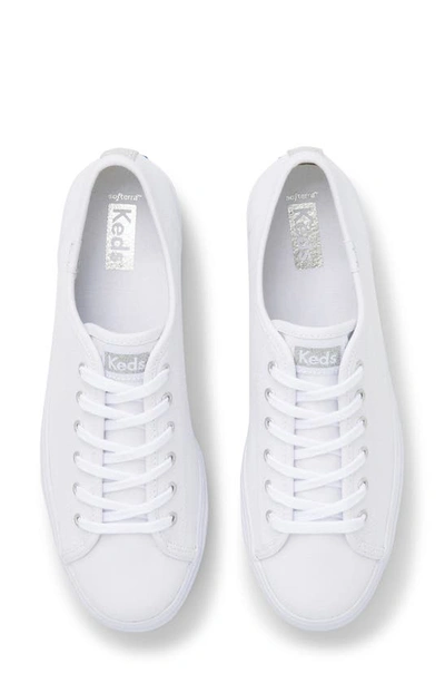 Keds Triple Up Sneaker In White Canvas