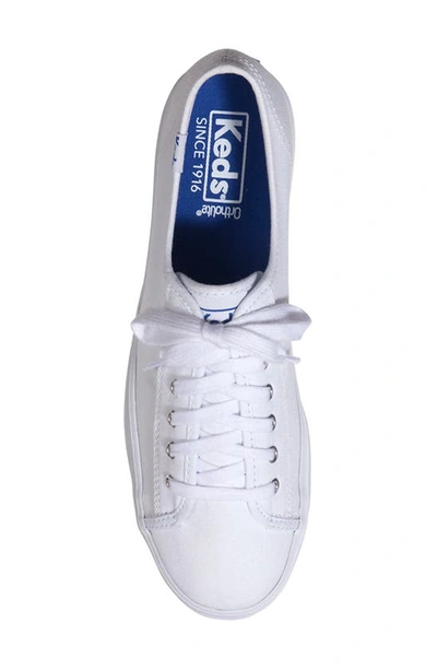 Shop Keds Triple Kick Platform Sneaker In White Canvas