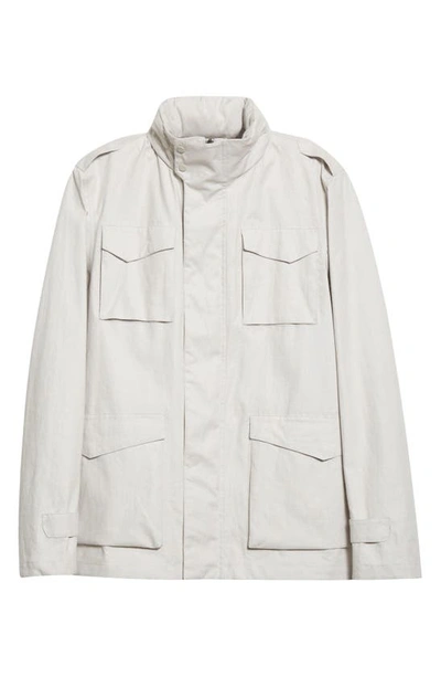 Shop Herno Laminar Linen Field Jacket In Off White