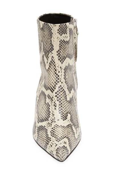 Aeyde Sofie Embossed Snake Print Bootie In Creamy