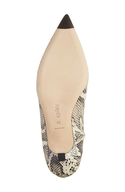 Aeyde Sofie Embossed Snake Print Bootie In Creamy