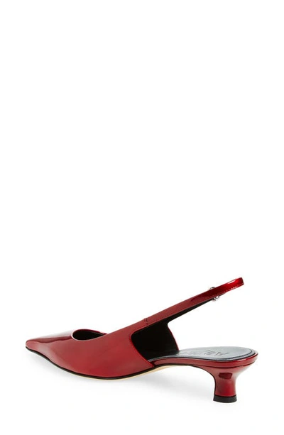 Aeyde Metallic Slingback Pump In Red Metallic