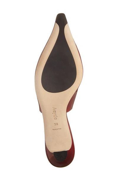 Shop Aeyde Metallic Slingback Pump In Red Metallic