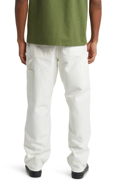 Shop Carhartt Double Knee Pants In Wax Stone Washed