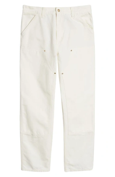 Carhartt Double Knee Pants In Wax Stone Washed