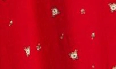 Shop Treasure & Bond Smocked Detail Popover Top In Red- Tan Rosie Day