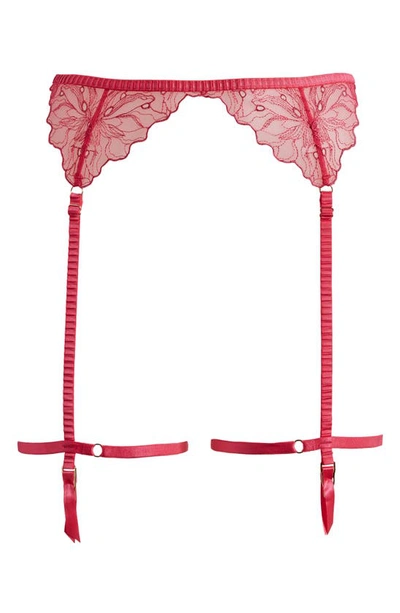 Shop Bluebella Astra Harness Garter Belt In Fuchsia Pink