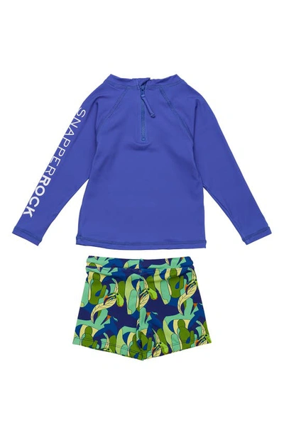 Shop Snapper Rock Long Sleeve Two-piece Rashguard Swimsuit In Blue