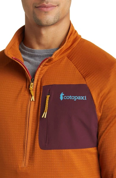 Shop Cotopaxi Otero Hooded Fleece Jacket In Sienna