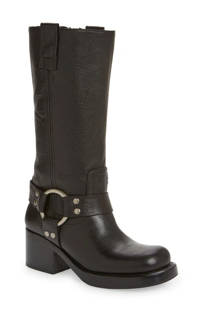 Shop Jeffrey Campbell Reflection Western Boot In Black Silver