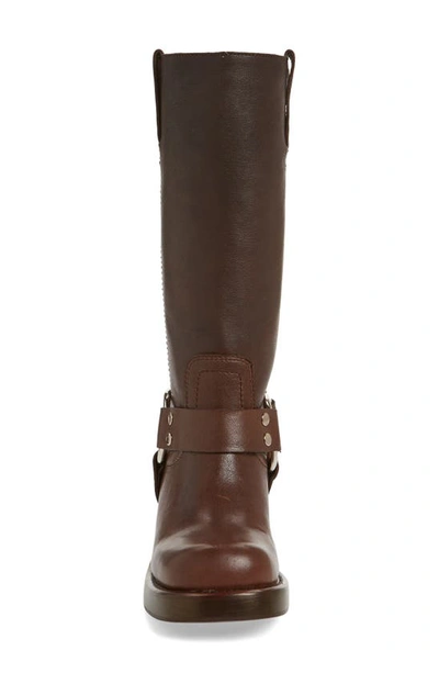 Jeffrey Campbell Reflection Western Boot In Brown Distressed Silver