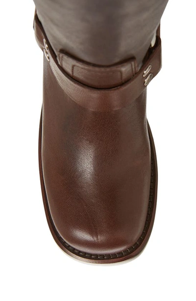 Jeffrey Campbell Reflection Western Boot In Brown Distressed Silver