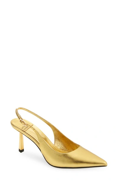 Shop Jeffrey Campbell Gambol Slingback Pointed Toe Pump In Gold