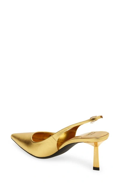 Shop Jeffrey Campbell Gambol Slingback Pointed Toe Pump In Gold