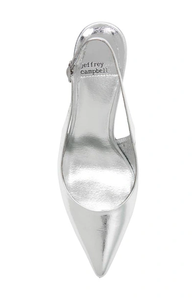 Shop Jeffrey Campbell Gambol Slingback Pointed Toe Pump In Silver