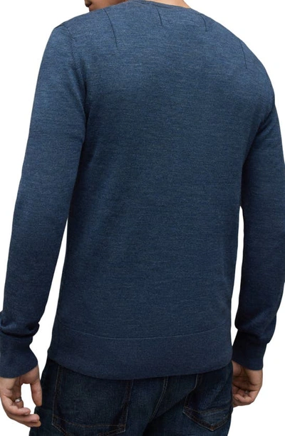Shop Allsaints Mode Slim Fit Wool Sweater In Solar Blue Marl