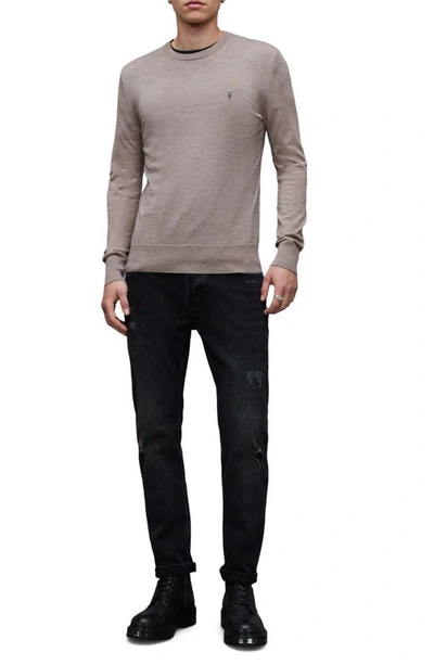 Shop Allsaints Mode Slim Fit Wool Sweater In Monument Grey Marl