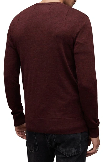 Shop Allsaints Mode Slim Fit Wool Sweater In Mars Red Marl