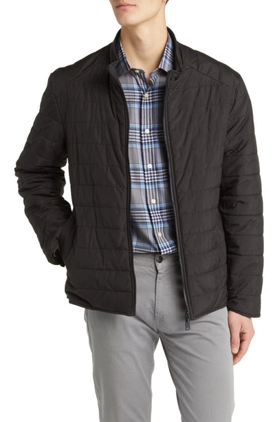 Shop Cole Haan Topcoat With Removable Quilted Bib In Black