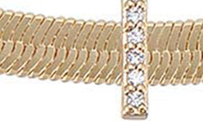 Shop Ettika Pavé Cubic Zirconia Initial Charm Necklace In Gold - I