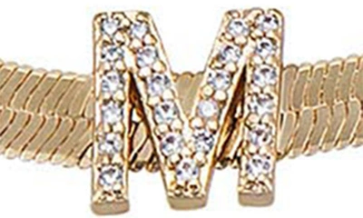 Ettika Pavé Cubic Zirconia Initial Charm Necklace In Gold - M