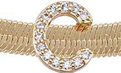 Shop Ettika Pavé Cubic Zirconia Initial Charm Necklace In Gold - C