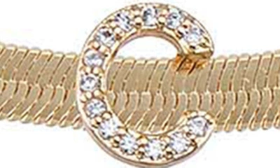 Ettika Initial Herringbone 18k Gold Plated Necklace In Gold - C