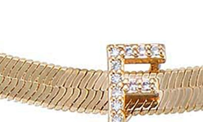 Ettika Initial Herringbone Chain Necklace In 18k Gold Plated, 12 In Gold - F