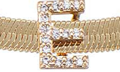 Ettika Cubic Zirconia Initial Charm Necklace In Gold - E