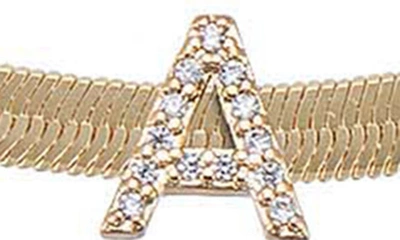 Ettika Initial Herringbone 18k Gold Plated Necklace In Gold - A