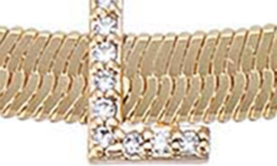 Shop Ettika Pavé Cubic Zirconia Initial Charm Necklace In Gold - L