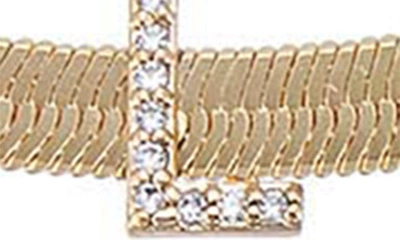 Ettika Initial Herringbone Chain Necklace In 18k Gold Plated, 12 In Gold - L