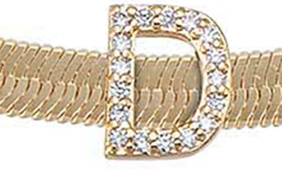 Ettika Initial Herringbone 18k Gold Plated Necklace In Gold - D