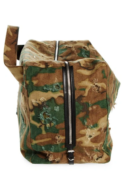 Shop Givenchy Large Pandora Camo Print Duffle Bag In Brown/ Khaki
