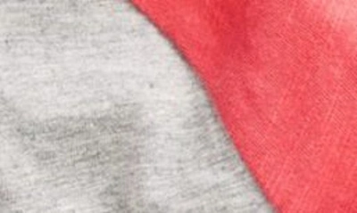 Shop Mini Boden Kids' Off Piste Colorblock Appliqué Cotton Hoodie In Grey Marl
