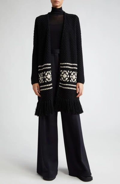 Shop Max Mara Fatuo Semisheer Turtleneck Sweater In Black