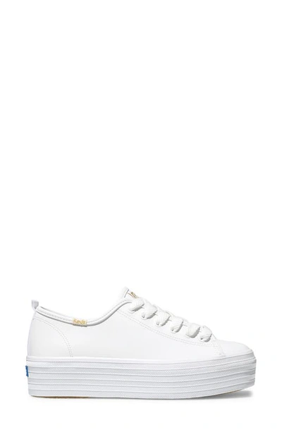 Keds Triple Up Sneaker In White Leather