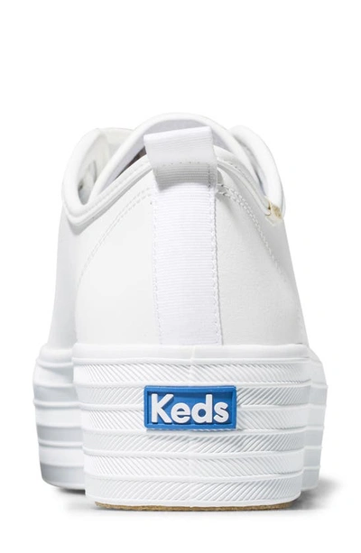 Shop Keds Triple Up Sneaker In White Leather