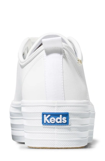Keds Triple Up Sneaker In White Leather