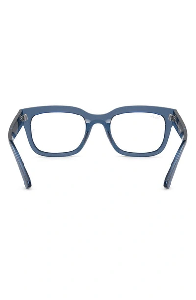 Shop Ray Ban Chad 54mm Rectangular Optical Glasses In Dark Blue