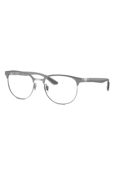 Shop Ray Ban 54mm Irregular Optical Glasses In Grey