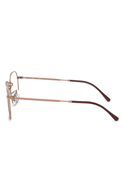 Ray Ban Jim 53mm Irregular Optical Glasses In Rose Gold