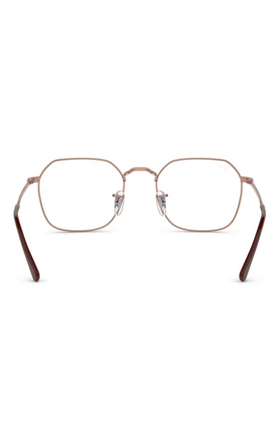 Ray Ban Jim 53mm Irregular Optical Glasses In Rose Gold