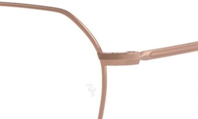 Ray Ban Jim 53mm Irregular Optical Glasses In Rose Gold